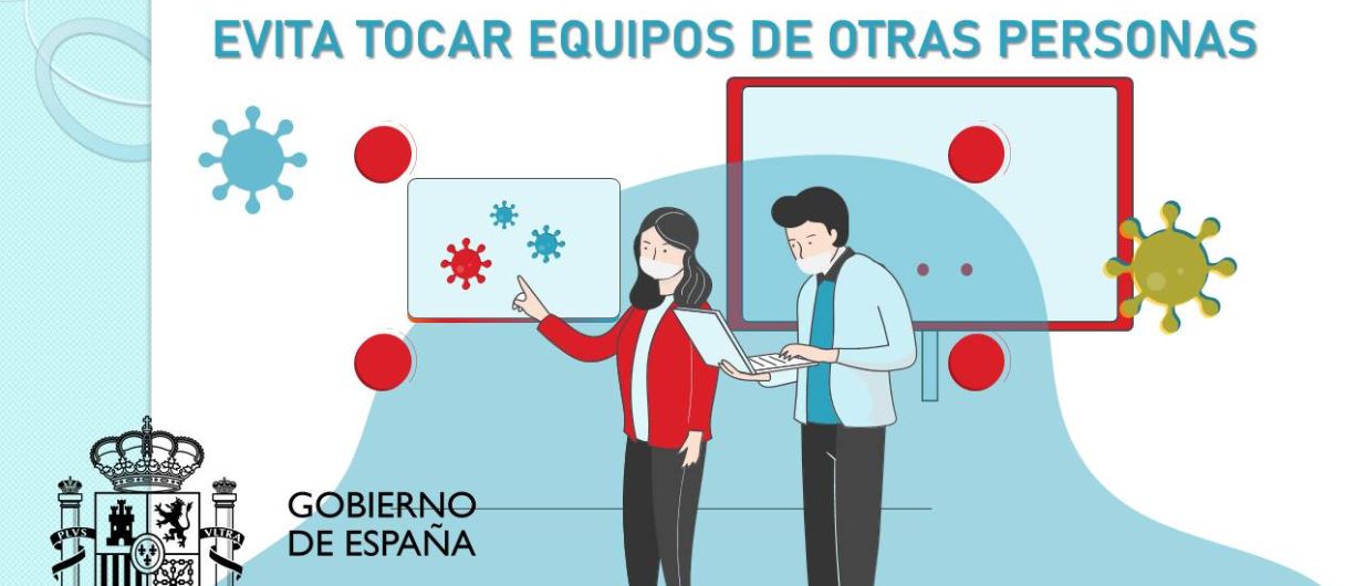 covid-evita tocar equipos de otras personas