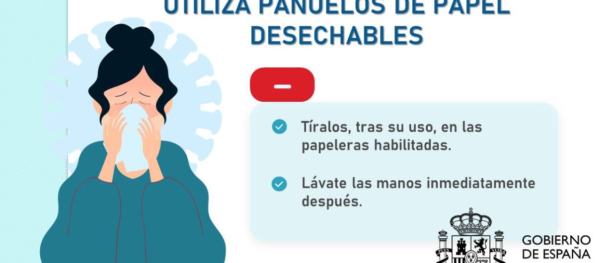 covid-utilizar pañuelos de papel desechables